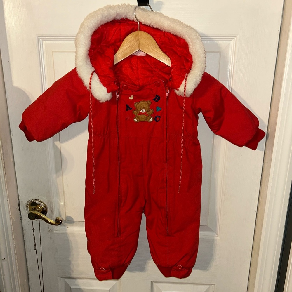 VINTAGE Heart Warmers HOODED SNOW SUIT TODDLER